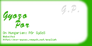 gyozo por business card